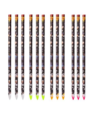 AMZLORD 4/12PCS Rhinestone Picker Pencil Set Self Adhesive Crystal Gem Pick Up Tools with Pencil Sharpener Dotting Wax Pen Nail Dotting Wax Pen for Crafts 4 Colours-12PCS