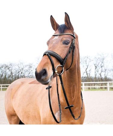 HORZE Lester Dressage Snaffle Bridle with Reins - Black Horse | Quality Equestrian Gear - Buy Online on SooperMarket.com
