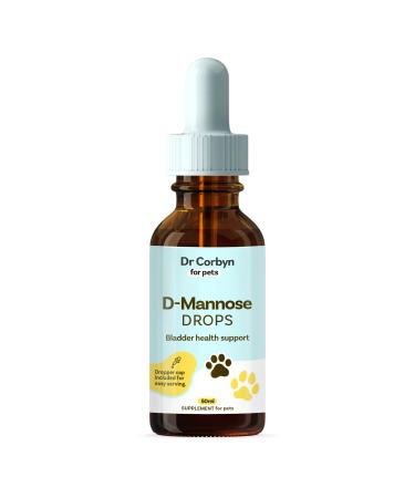 Dr Corbyn Pets D-Mannose Drops - 50ml | Urinary Tract & Bladder Health Support for Dogs Cats | Cystitis Support | All Natural Easy to Use