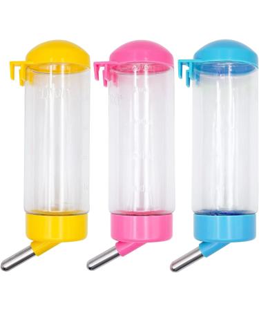 BREUAILY 3Pcs Animal Drinking Bottle 500ml Plastic Guinea Pig Water Bottle Non Drip Hanging Hamster Automatic Water Feeder for Rabbit Guinea Pig Gerbil Chinchillas (Random Color) - Buy Online on SooperMarket.com