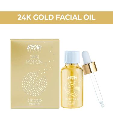 Buy Nykaa Naturals Skin Potion Facial Oil 24K Gold - Hydrating Fragrance-Free Collagen Booster for All Skin Types - 1.01 oz - Buy Online on SooperMarket.com