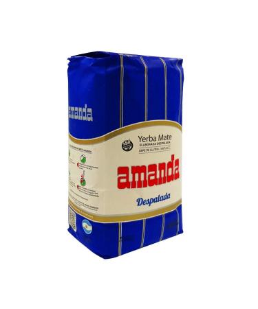 Yerba Mate Tea Amanda Despalada 1kg | Argentina mate tea without stems | Yerba Mate Tea Sin Palo loose leaf 1000g 1 kg (1 pack)