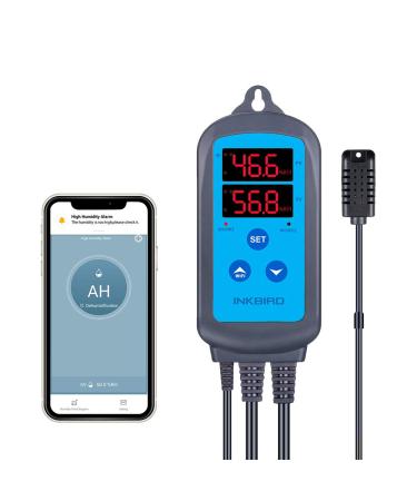 Inkbird IHC-200 WiFi Humidity Controller Hygrostats Humidistat Humidifier Dehumidifier with Wireless Alarm for Greenhouse Garden Grow Tent Plant Growing Seeding Reptile Incubation