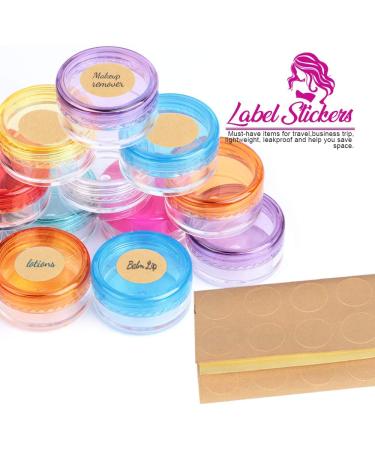 50 Pack 5g Empty Cosmetic Containers with Mini Spatulas and Labels - 5ML Sample Container Travel Pot Jar for Liquid Lotion Cream Makeup Storage (10 Colors) by HNYYZL - Buy Online on SooperMarket.com
