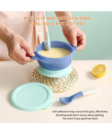 Kyraton Baby Suction Bowl with Straw and Spoons | Unbreakable, Reusable, and Slip-Resistant | Ideal for Milk, Soup, Ice Cream | Dark Blue - Buy Online on SooperMarket.com