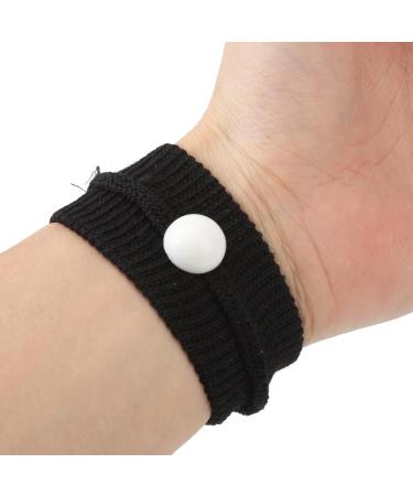 Acupressure Bracelet - 2 Travel Sickness Bands for Nausea & Dizziness Relief | Black Nylon - Buy Online on SooperMarket.com