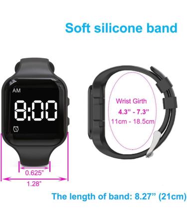 15 Alarm Vibrating Reminder Watch Water Resistant Medical Vibration Reminder | Blue Square | International Shipping - Buy Online on SooperMarket.com