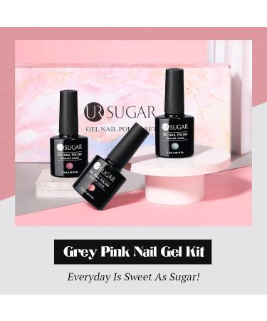 Ur Sugar UV Nail Polish Set - 6 Colors Gel Lacquer for Nude & Gray Nail Designs | Perfect for Weddings & Valentine's Day - Buy Online on SooperMarket.com