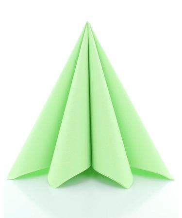 Sovie Linclass Airlaid napkins pistachie 50 pieces - high -quality disposable napkins 40 x 40 cm - tearproof suction -strong & form -stable - ideal for wedding & parties