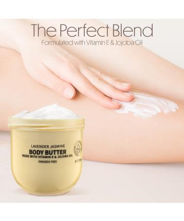 Whipped Lavender Jasmine Body Butter for Sensitive Dry Skin - Ultra Hydrating Moisturizer with Shea Butter - Nourishing Body Care - Buy Online on SooperMarket.com