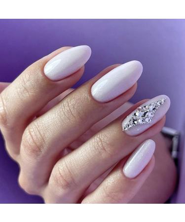 PrettyDiva Shimmer White Dip Powder - French Manicure 1Oz Sparkly Translucent Milky Diamond Glitter Dip Nail Powder - Buy Online on SooperMarket.com