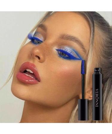 Blue Mascara 3D Mascara Fiber Lashes High-pigmented Fast Dry Waterproof & Smudgeproof Voluminous Mascara Eye Make up Lasting All Day 03 Blue - Buy Online on SooperMarket.com