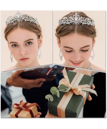 Tiara Crown Crystal Rhinestone Bridal Princess Headband with Comb for Women Bridal Party Wedding Birthdays Anniversaries - Buy Online on SooperMarket.com