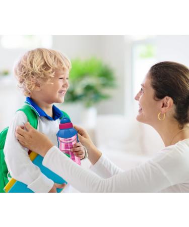 4-Pack Kids Water Bottles 13oz - Spill Proof Straw Sippy Cups with Flip Top Lid - Bulk Reusable & BPA-Free - Ideal for School, Trips, Daycares - Cute Toddler Design - Multi-color - Buy Online on SooperMarket.com