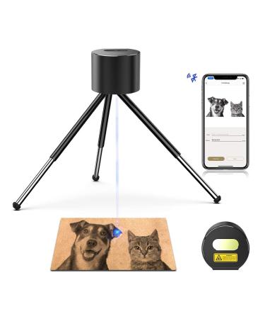 LaserPecker 1 Mini Laser Engraver  Laser Engraving Machine Portable 0.3mm Compressed Spot High Precision Laser Etcher for Wood Leather Felt - Black with Laser Safety Glasses