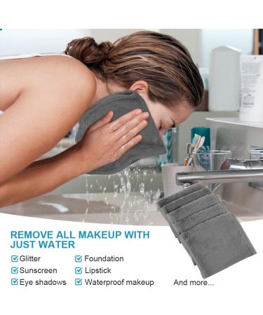 URAQT 5 Pack Face Cloths Make Up Remover Microfibre Face Wipes for Reusable Makeup Remover Cloth Washable Ultra Soft Facial Cleansing Wipe Cloths (Dark Grey) 5 Pcs-dark Grey - Buy Online on SooperMarket.com