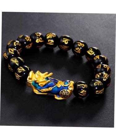 FRCOLOR 2pcs Bracelet Blue Bracelet Buddha Bracelets Pi Yao Bracelet Feng Shui Bracelet Pulseras De Proteccion y Buena Suerte Dragon Bracelet Man Bracelet Beaded Display Alloy Male 21x3CMx3pcs As Shownx3pcs - Buy Online on SooperMarket.com