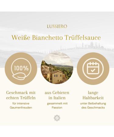 Buy Pack of 3 Lussiero White Bianchetto Truffle Sauce - Authentic Tuber Borchii - 80g | International Shipping Available - Buy Online on SooperMarket.com