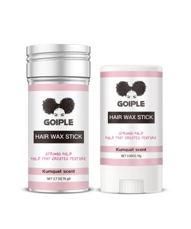 Hair Wax Stick for Hair Wigs Edge Control Slick Stick  Hair Wax Non-greasy Styling Wax Hair Stick for Fly Away & Edge Frizz Hair  Long-Lasting Styling Wax Stick for Women & Baby Hair(2.7oz+0.56oz)