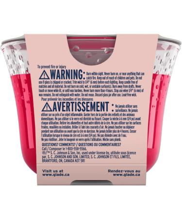 Glade Scented Candle Blooming Peony and Cherry 3-Wick Candle Air Freshener Infused with Essential Oils for Home Fragrance 1 Count - Buy Online on SooperMarket.com