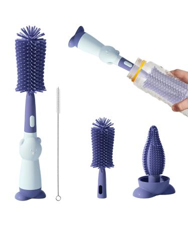 FainFun Baby Bottle Brush Set 3 in 1 Set Bottle Brush Baby Reusable Bottle Cleaner for Various Baby Bottles