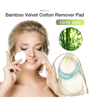 Iwinna 3.15 IncIwinna Reusable Cotton Makeup Remover Pads - 12/16 Pack Bamboo Fiber Washable Facial Cleansing Pads - Buy Online on SooperMarket.com