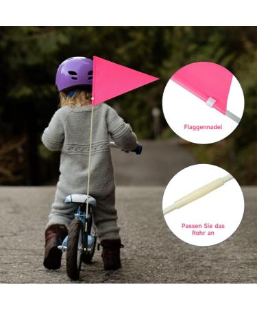 Beiiii Security Pimp 180cm Adjustable Reflective Yellow Pennant Rod - Kids Bike Flags in Pink for Safety - Buy Online on SooperMarket.com