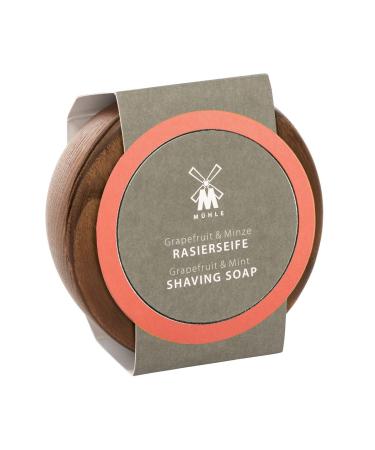 M HLE Wooden Bowl Including Shaving Soap 65g (Grapefruit & Mint)