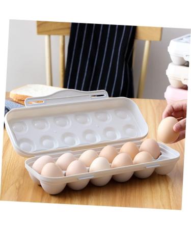 KOMBIUDA 2pcs Anti-Collision Damage Chicken Egg Tray for Refrigerator Egg Fridge Organizers re-usable Grey 30X11X6.5CM - Buy Online on SooperMarket.com