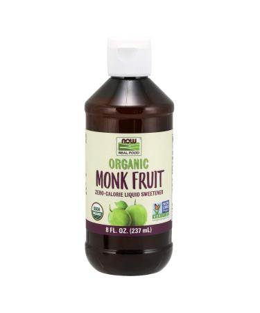 Now Foods Real Food Organic Monk Fruit Zero-Calorie Liquid Sweetener 8 fl oz (237 ml)
