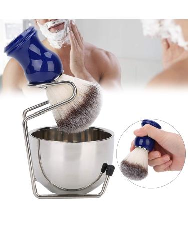 3PC Beard Shaving Set - Men's Razor Brush Bowl & Stainless Steel Stand | Soft Bristles & Durable Design - Buy Online on SooperMarket.com