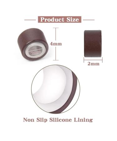 200Pcs 4mm Silicone Lined Micro Ring Beads for Hair Extensions - Brown | 5 Color Options Available - Buy Online on SooperMarket.com