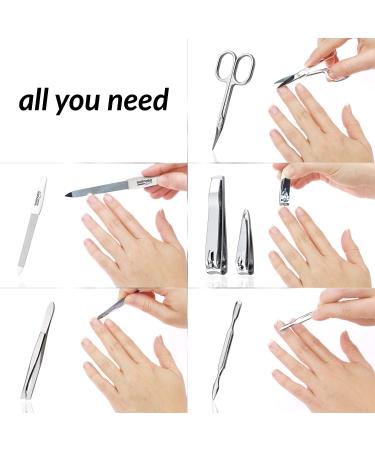 Buy Premium 6-Piece Manicure Set Solingen in Art Leather Case - Polished Steel - Perfect for Women & Men - Marqus - Buy Online on SooperMarket.com