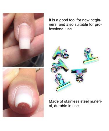 Nail Extension Clips - 5PCS Stainless Curve C Nail Clamp | Multifunctional Nail Art Accessories & Metal Tools - Buy Online on SooperMarket.com