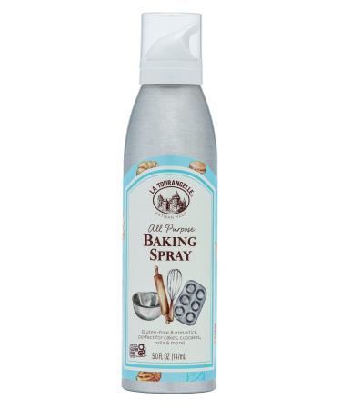 La Tourangelle, All Purpose Baking Spray, Gluten-Free, Non-Stick, Chemical Free and Propellant Free, Expeller-Pressed Cooking and Baking Spray Oil, 5 fl oz