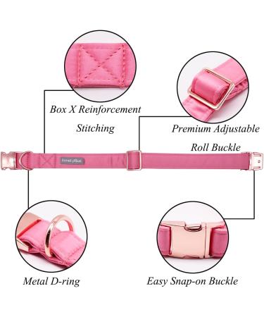Buy Lionet Paws Comfortable Silk Dog Collar with Removable Fly for Small Dogs | Perfect Fit 25-40cm | 1 Pack - Peach - Buy Online on SooperMarket.com