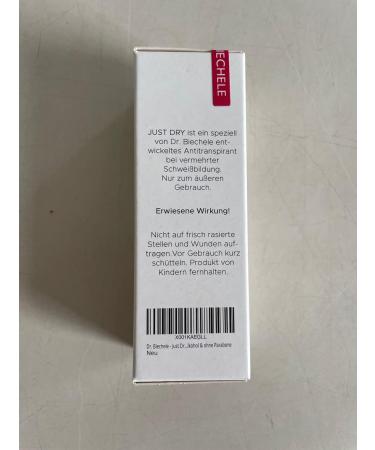 Dr. Biechele Just Dry Antiperspirant - Long-Lasting Medical Sweat Protection - 50ml - Perfume & Alcohol-Free - Buy Online on SooperMarket.com