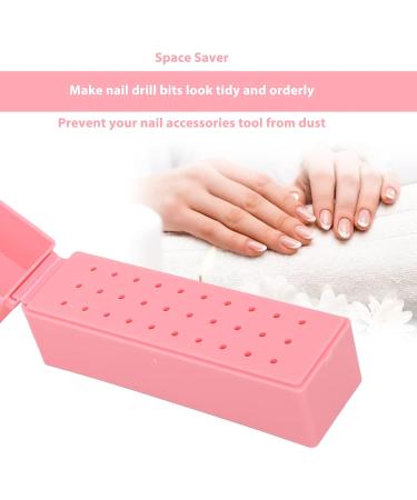 30 Holes Nail Drill Bits Holder Manicure Tools Nails Display Organizer Container Dustproof Acrylic Cover Space Saving Nail Grinding Bits Container For Home Use Nail Salon - Buy Online on SooperMarket.com