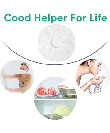 100 Pcs Extra Elastic Waterproof Shower Caps - Clear Plastic Cap for Home, Hotel, Spa & Salon - Portable Disposable Travel Cap - Buy Online on SooperMarket.com
