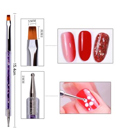Rnitle Nail Art Fineliner Brush Set (5 Pieces) - Professional Detail Brushes for Nail Design & Painting | Perfect for Salons & Nail Care - Buy Online on SooperMarket.com