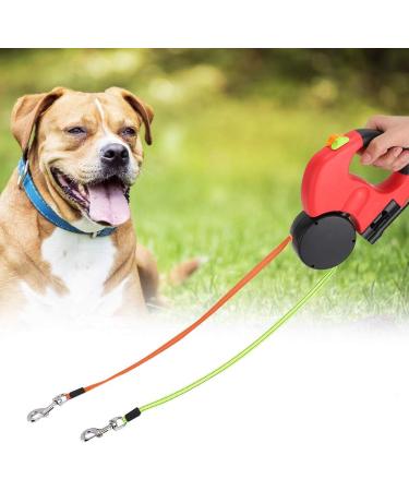 3M Double Retractable Dog Leash with LED Light - Flexible Roller Leash for Two Dogs (Red) | International Shipping Available - Buy Online on SooperMarket.com