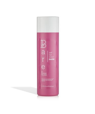 Bare by Vogue Self Tanning Lotion Dark-200 ml- Natural tanning Glow Moisturising Suitable for All Skin Types - Self Tanner for Face & Body.