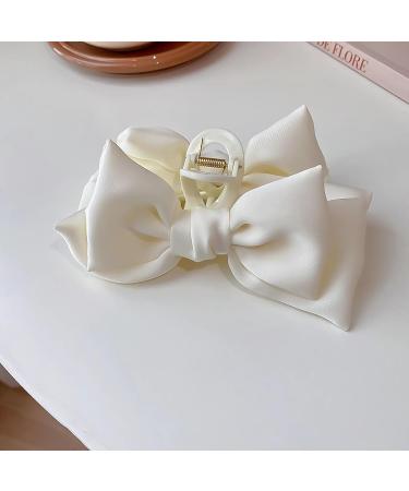 Bow Tie Hair Barrettes Vintage Layers Bow Knot Claws Large Hair Clips Accessories for Women Girls (Beige) - Buy Online on SooperMarket.com