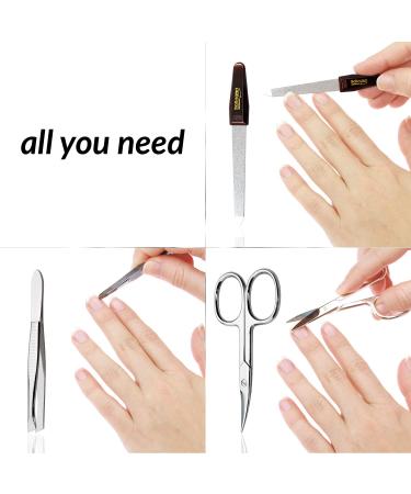 Buy marQus 3-Piece Travel Manicure Set - Solingen Nail Care Kit with Nail Scissors & File - Red - Buy Online on SooperMarket.com