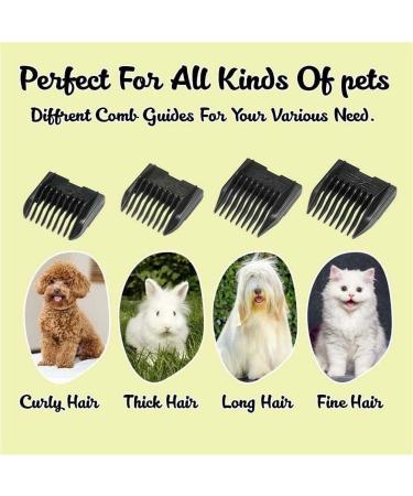 Dog Clippers Rechargeable Low Noise Cordless Pet Clippers with 4 Guide Combs and Cleaning Brush Nail Kits - Buy Online on SooperMarket.com