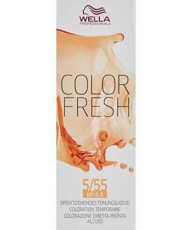Wella Professionals Color Fresh 5/55 - Light Brown Mahogany Intense Hair Color (75 ml) - International Shipping Available - Buy Online on SooperMarket.com