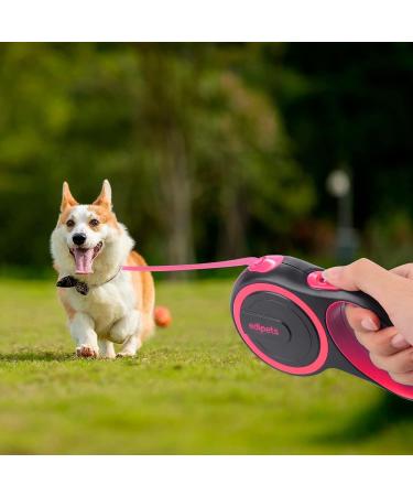 Edipets 5m Retractable Dog Leash - Flexible & Extendable Pink Leash for Dogs Up to 50kg | Perfect for Walks & Outdoor Adventures - Buy Online on SooperMarket.com