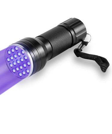 Yosoo Health Gear ET-A5386 UV Torch Ultraviolet Flashlight Portable Torch Lamp 21 LED Blacklight UV Flashlight Torch for Pet Urine Detector Find Stains on Clothes Carpet Rugs Floor