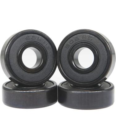 Z-FIRST High Speed 608RS Hybrid Black Ceramic Bearings for Longboard, Inline Skates, Skateboard, Scooters - Pack of 4 (Black) - Buy Online on SooperMarket.com