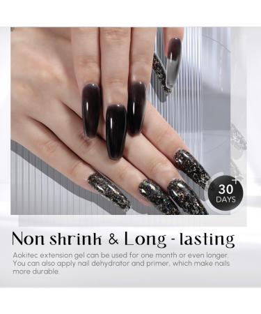 Aokitec 60ml Black Nail Extension Gel - UV Polish & Acrylic Assembly Gel for Salon & DIY Nail Art - Buy Online on SooperMarket.com